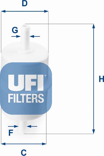 UFI 31.010.00 - Degvielas filtrs autospares.lv