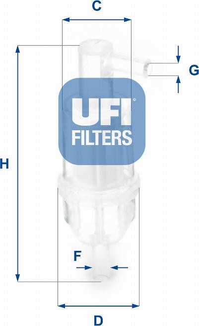 UFI 31.013.00 - Degvielas filtrs www.autospares.lv