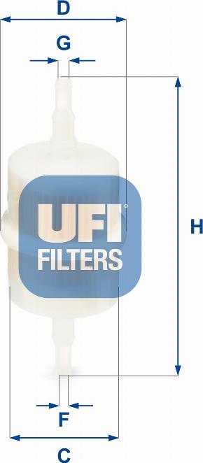 UFI 31.012.00 - Degvielas filtrs www.autospares.lv