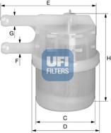 UFI 31.020.00 - Degvielas filtrs www.autospares.lv