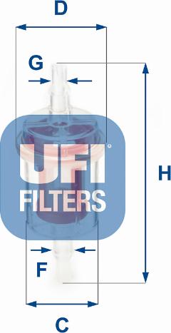 UFI 31.027.00 - Degvielas filtrs autospares.lv