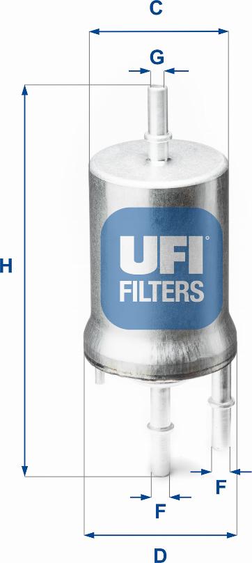 UFI 31.845.00 - Degvielas filtrs www.autospares.lv