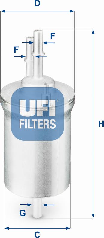 UFI 31.840.00 - Degvielas filtrs www.autospares.lv