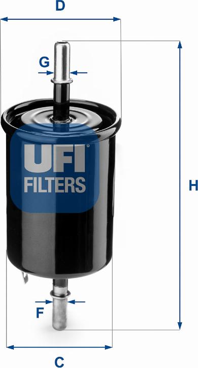 UFI 31.843.00 - Degvielas filtrs www.autospares.lv