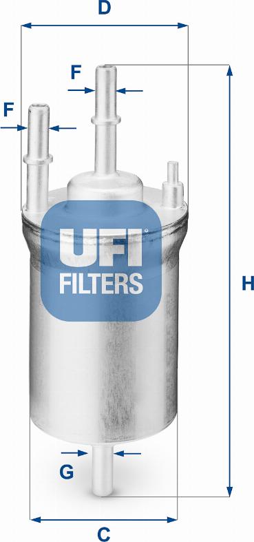 UFI 31.833.00 - Degvielas filtrs www.autospares.lv