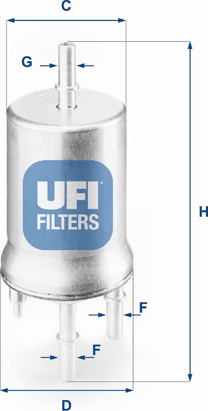 UFI 31.832.00 - Fuel filter www.autospares.lv