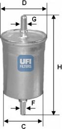 UFI 31.848.00 - Degvielas filtrs www.autospares.lv