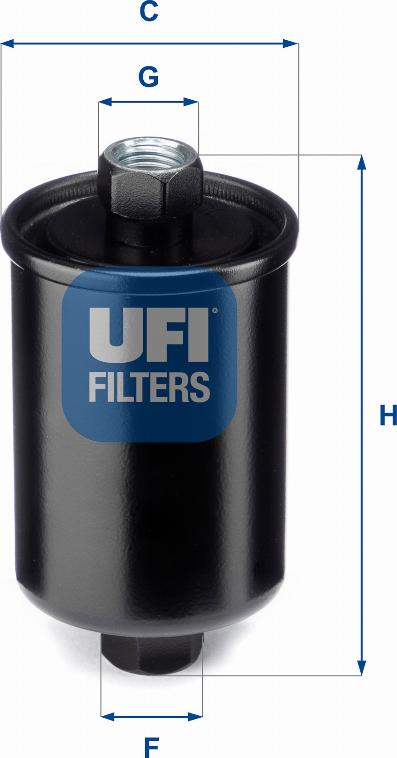 UFI 31.741.00 - Degvielas filtrs www.autospares.lv