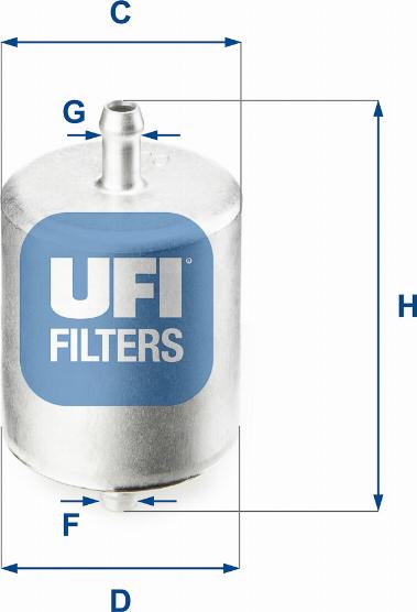 UFI 31.760.00 - Degvielas filtrs www.autospares.lv