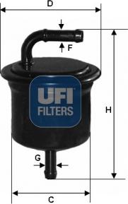 UFI 31.A16.00 - Degvielas filtrs www.autospares.lv