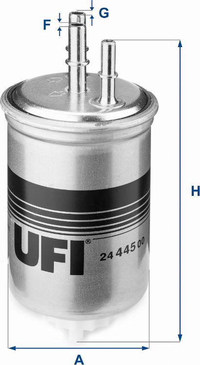 UFI 24.445.00 - Degvielas filtrs www.autospares.lv