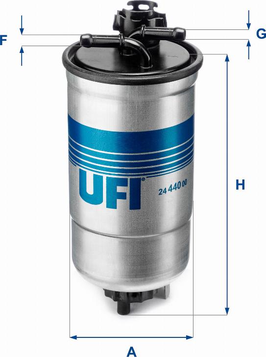 UFI 24.440.00 - Degvielas filtrs www.autospares.lv