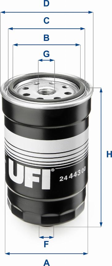 UFI 24.443.00 - Degvielas filtrs www.autospares.lv