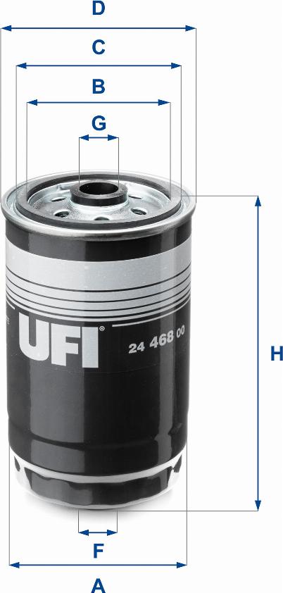 UFI 24.468.00 - Degvielas filtrs www.autospares.lv