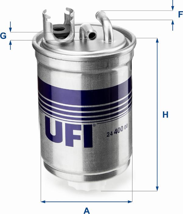 UFI 24.400.00 - Fuel filter www.autospares.lv