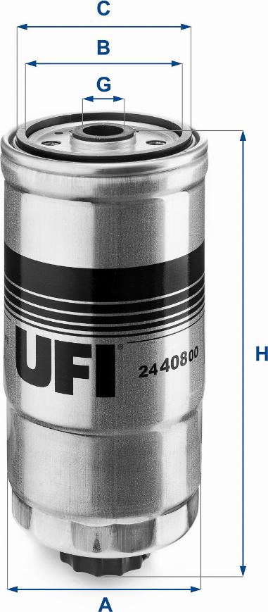 UFI 24.408.00 - Degvielas filtrs www.autospares.lv