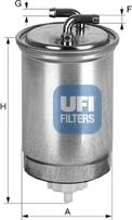 UFI 24.435.00 - Degvielas filtrs autospares.lv