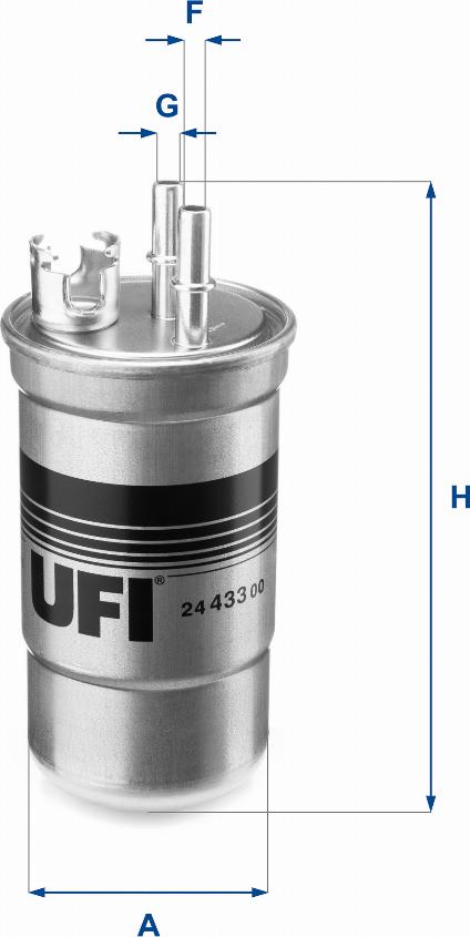 UFI 24.433.00 - Degvielas filtrs www.autospares.lv