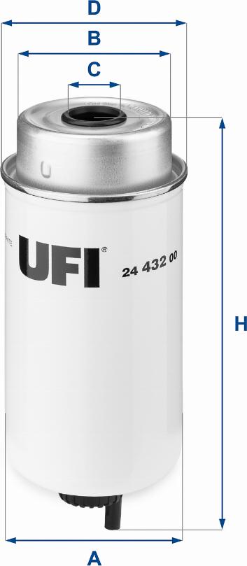 UFI 24.432.00 - Degvielas filtrs www.autospares.lv