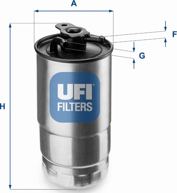 UFI 24.427.00 - Degvielas filtrs www.autospares.lv