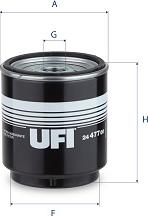 UFI 24.477.00 - Degvielas filtrs www.autospares.lv