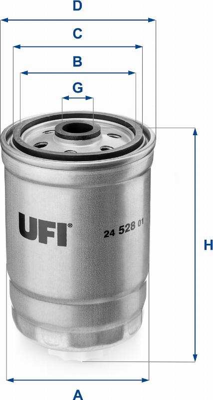 UFI 24.528.01 - Fuel filter www.autospares.lv