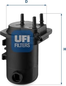 UFI 24.098.00 - Degvielas filtrs www.autospares.lv