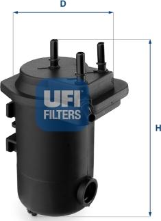 UFI 24.051.00 - Degvielas filtrs www.autospares.lv