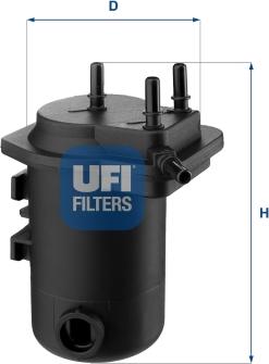 UFI 24.052.00 - Degvielas filtrs www.autospares.lv