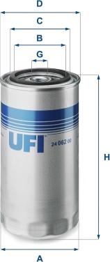 UFI 24.062.00 - Degvielas filtrs www.autospares.lv