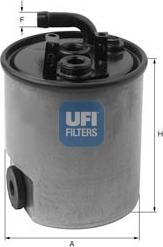 UFI 24.005.00 - Degvielas filtrs www.autospares.lv