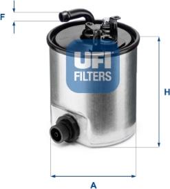 UFI 24.007.00 - Degvielas filtrs www.autospares.lv