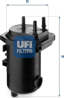 UFI 24.014.00 - Degvielas filtrs autospares.lv