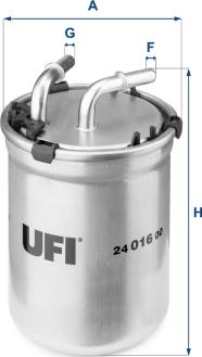 UFI 24.016.00 - Degvielas filtrs www.autospares.lv