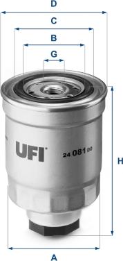 UFI 24.081.00 - Degvielas filtrs www.autospares.lv