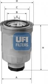 UFI 24.446.01 - Degvielas filtrs autospares.lv