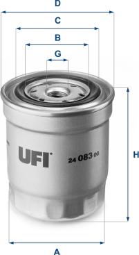 UFI 24.083.00 - Degvielas filtrs www.autospares.lv