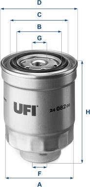 UFI 24.082.00 - Degvielas filtrs www.autospares.lv