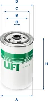 UFI 24.031.00 - Fuel filter www.autospares.lv