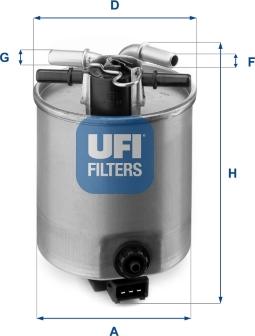 UFI 24.025.01 - Degvielas filtrs www.autospares.lv