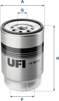 UFI 24.021.00 - Degvielas filtrs www.autospares.lv