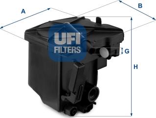 UFI 24.027.00 - Degvielas filtrs autospares.lv