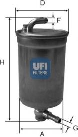 UFI 24.072.00 - Degvielas filtrs www.autospares.lv