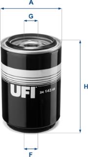 UFI 24.143.00 - Degvielas filtrs www.autospares.lv