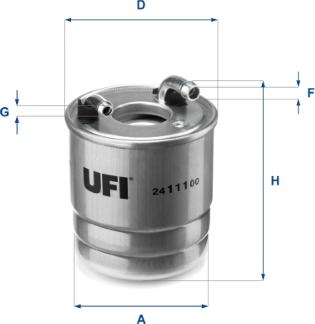 UFI 24.111.00 - Degvielas filtrs www.autospares.lv