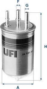 UFI 24.131.00 - Degvielas filtrs www.autospares.lv