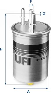 UFI 24.133.00 - Degvielas filtrs www.autospares.lv