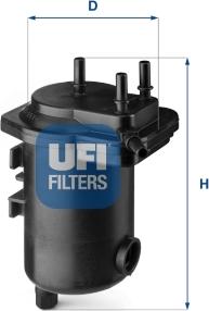 UFI 24.132.00 - Degvielas filtrs autospares.lv