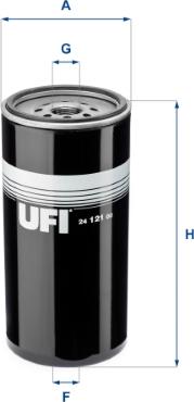 UFI 24.121.00 - Degvielas filtrs www.autospares.lv