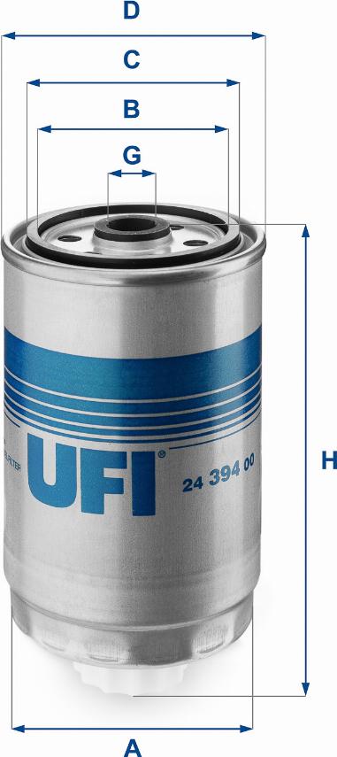 UFI 24.394.00 - Fuel filter www.autospares.lv